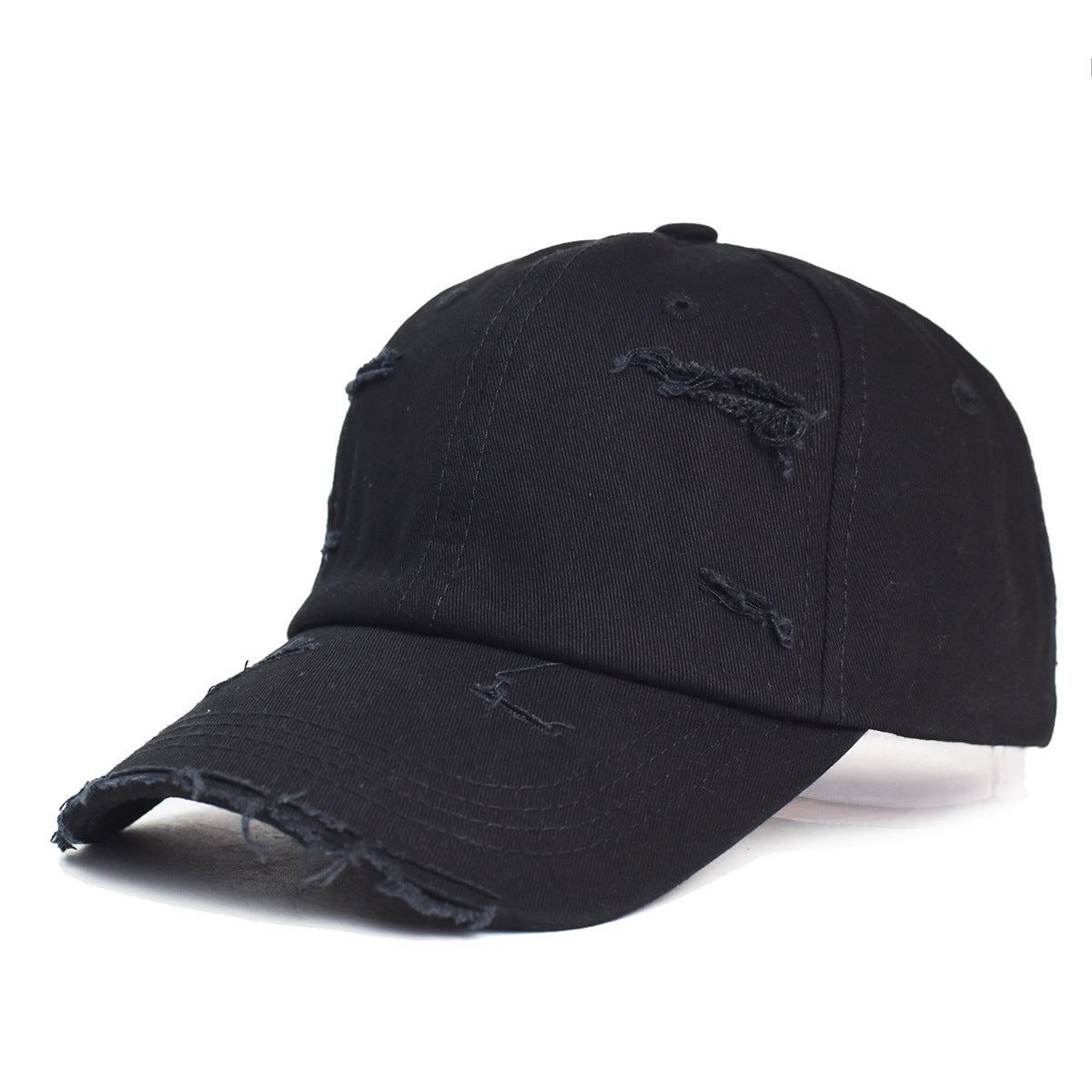 Faded Ripped Cotton Distressed Baseball Cap