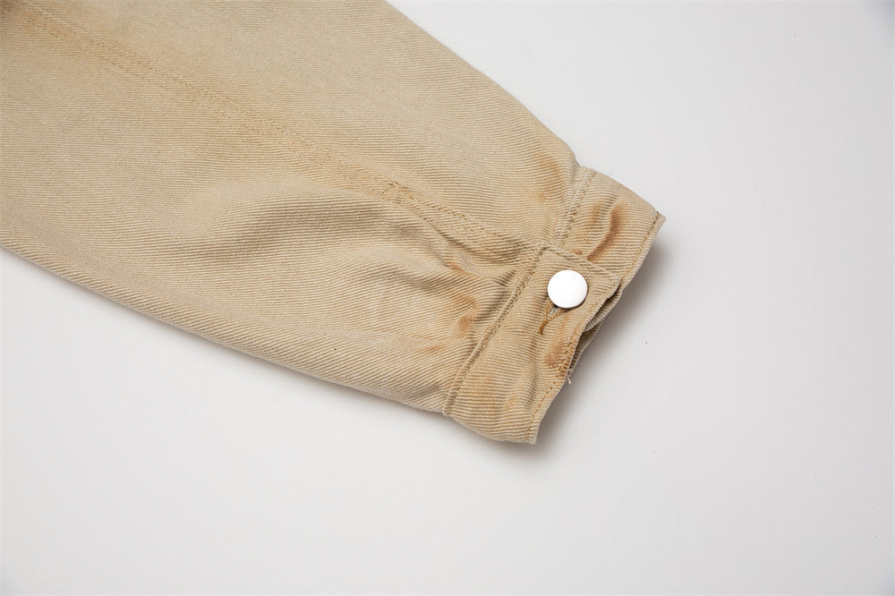 European-American Denim Jacket Top