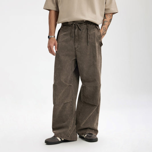 Street Flap Pocket Washed Paratrooper Overalls