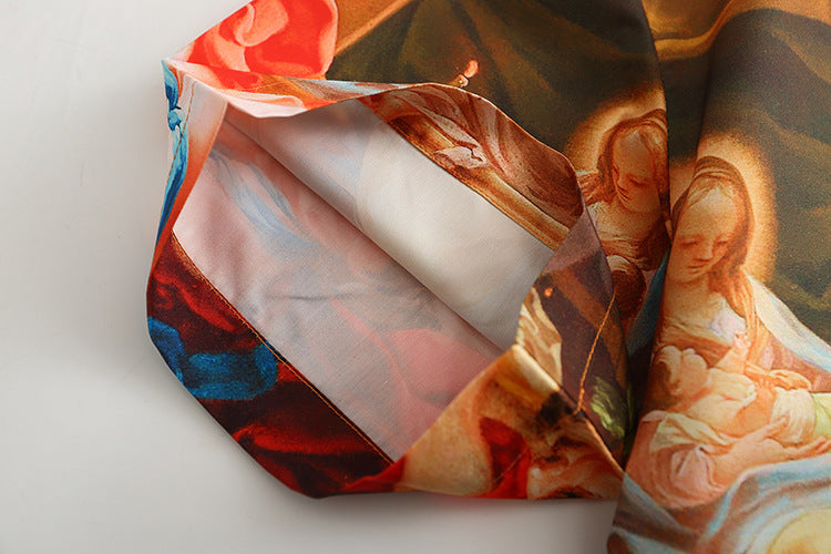 Oil-Painted Art Full-Print Casual Shirt Men
