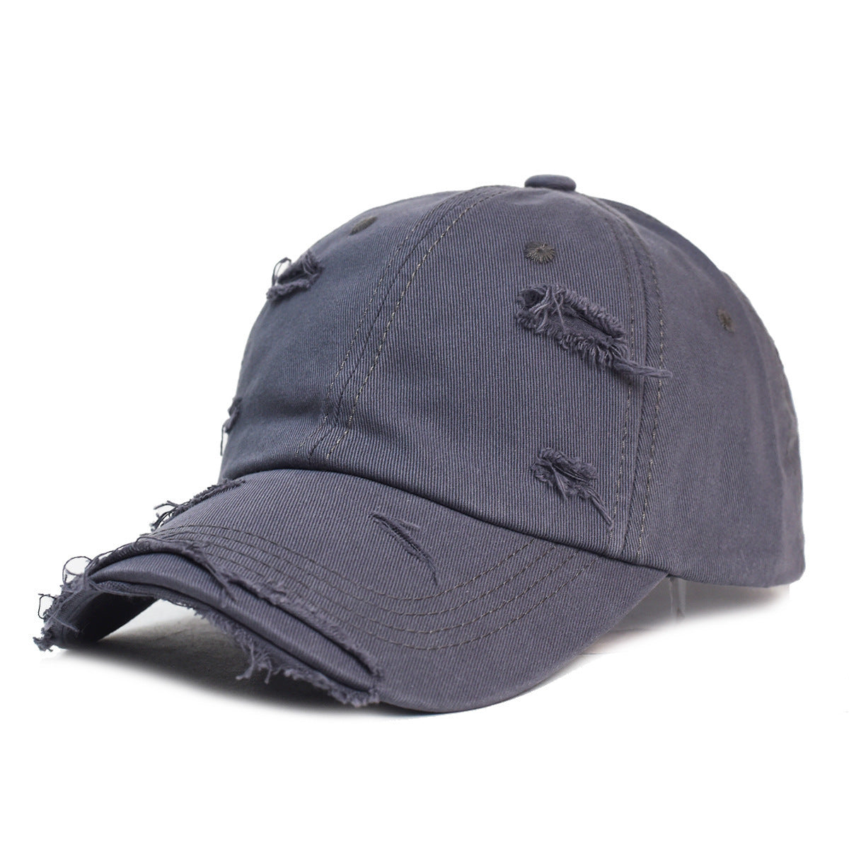 Faded Ripped Cotton Distressed Baseball Cap
