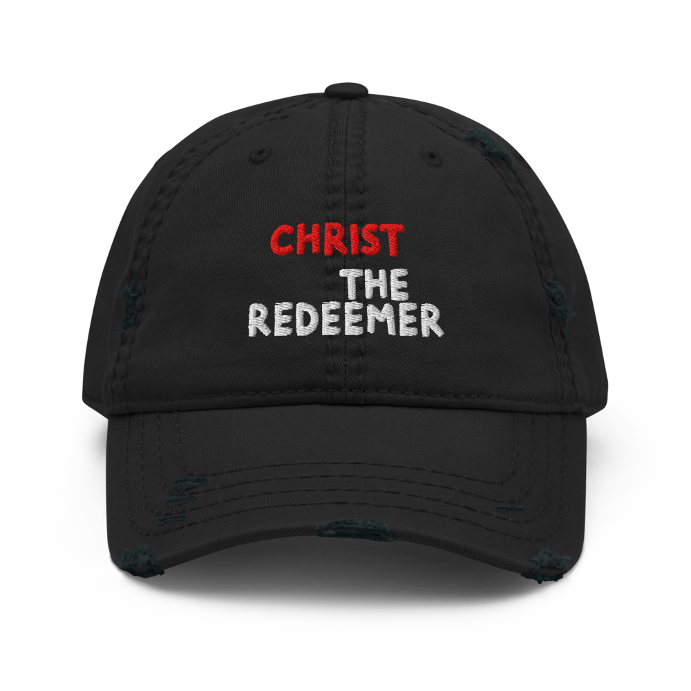 Christ the Redeemer Distressed Dad Hat