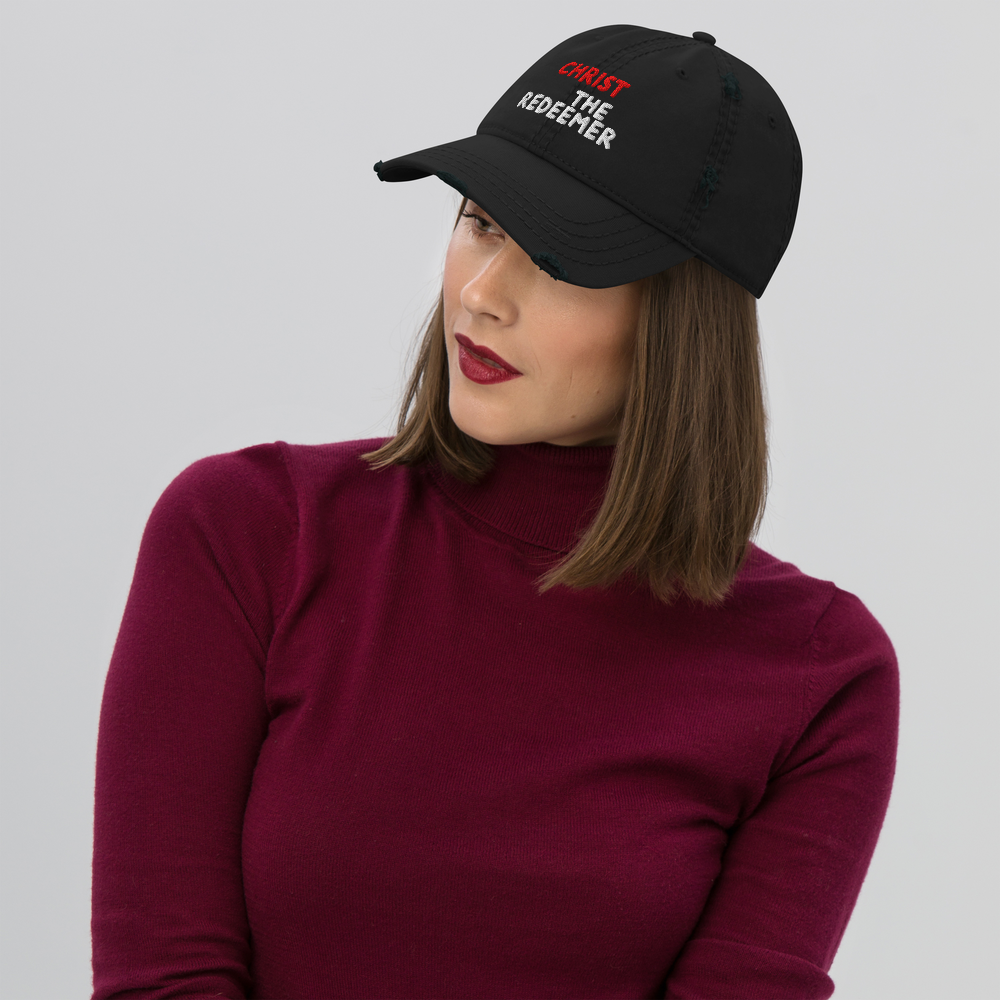 Christ the Redeemer Distressed Dad Hat