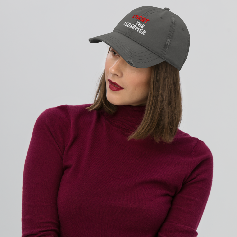 Christ the Redeemer Distressed Dad Hat