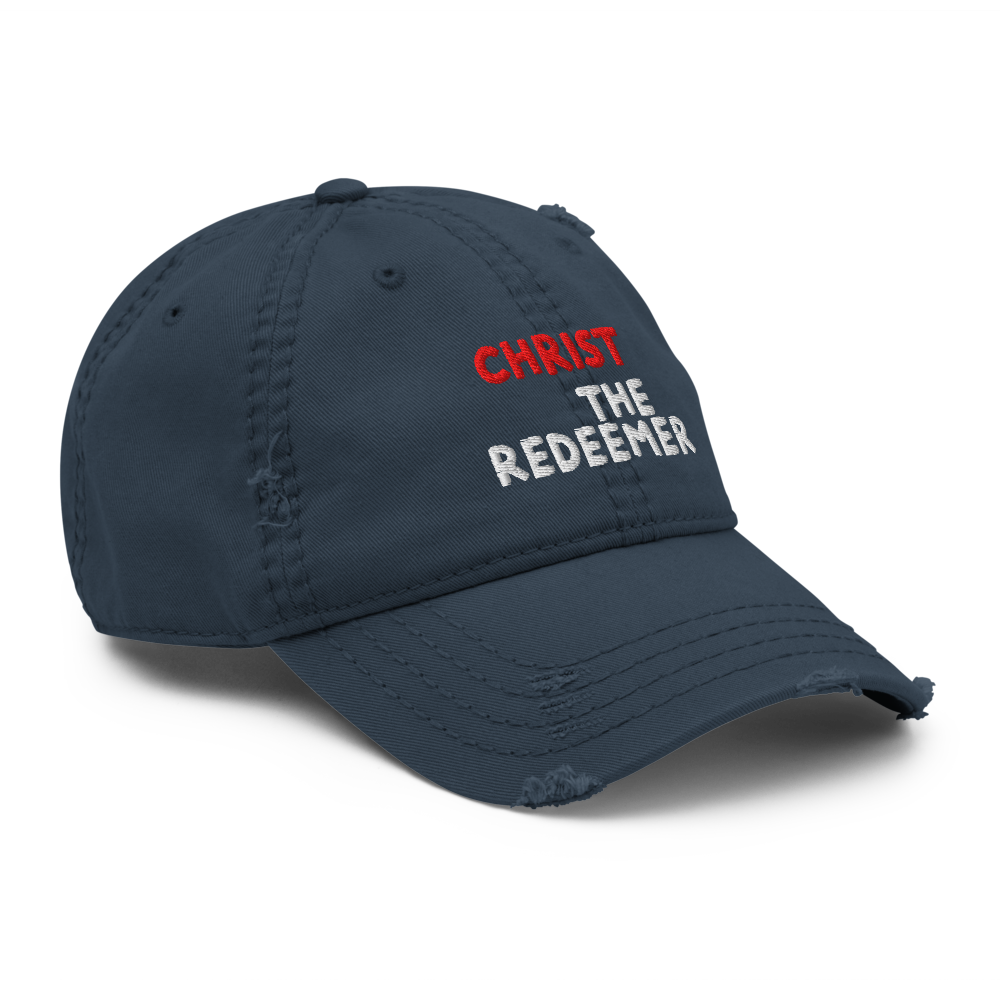 Christ the Redeemer Distressed Dad Hat