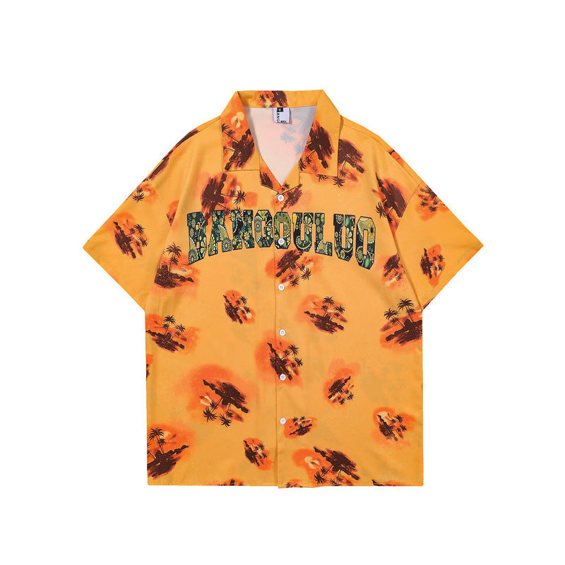 All-match Hawaiian Beach Floral Loose Shirt
