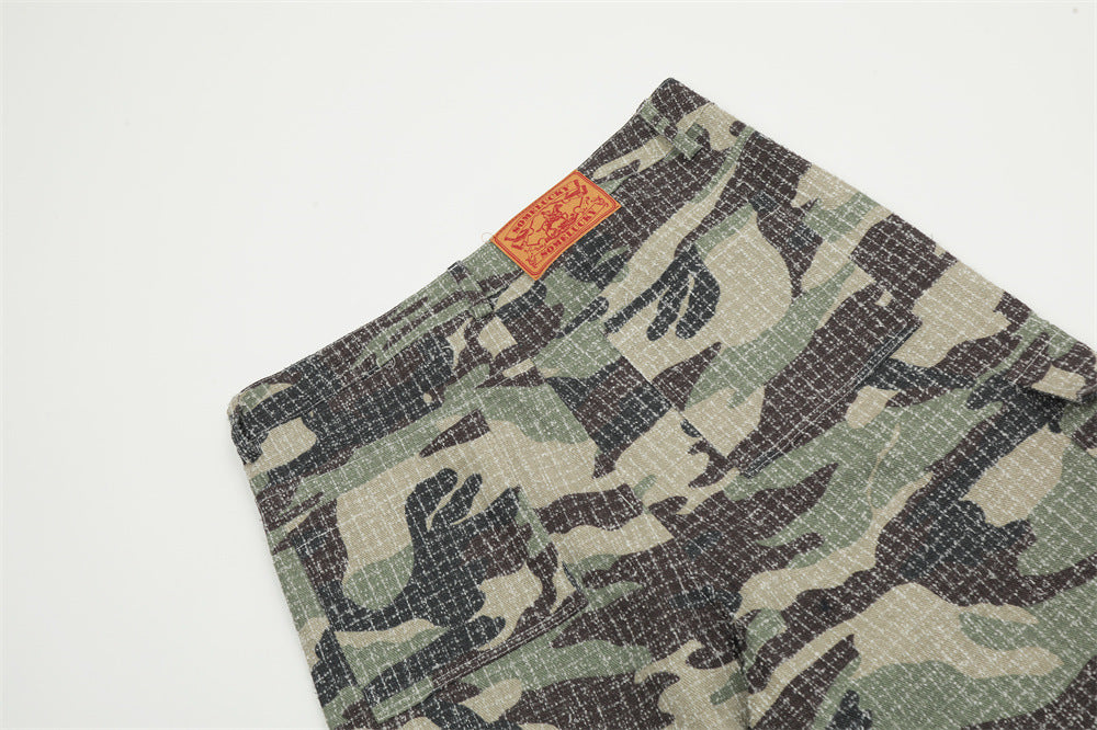 Men's Camouflage Outdoor Paratrooper Fold  Pants