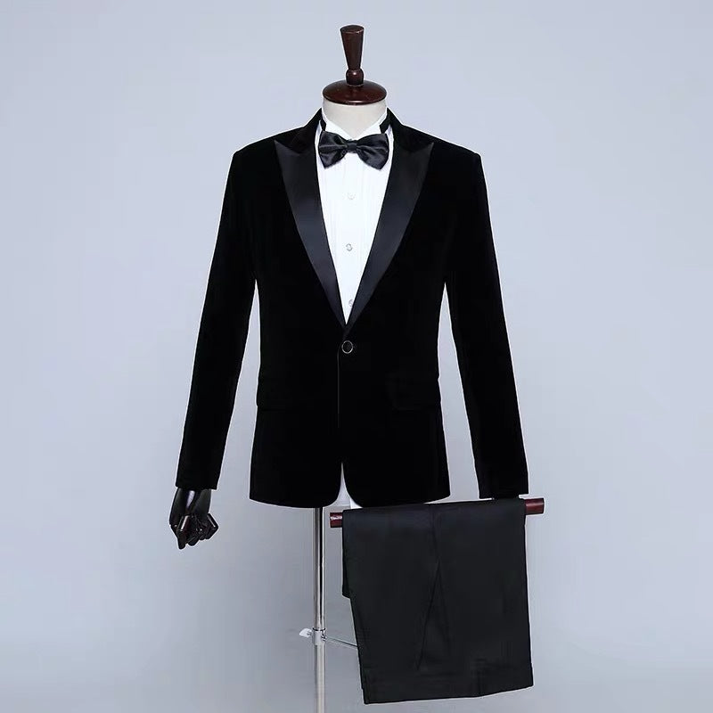 Men's Velvet Jacket Suit