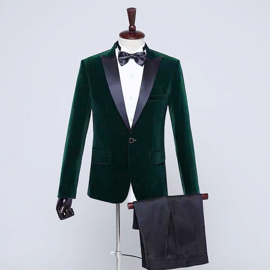 Men's Velvet Jacket Suit