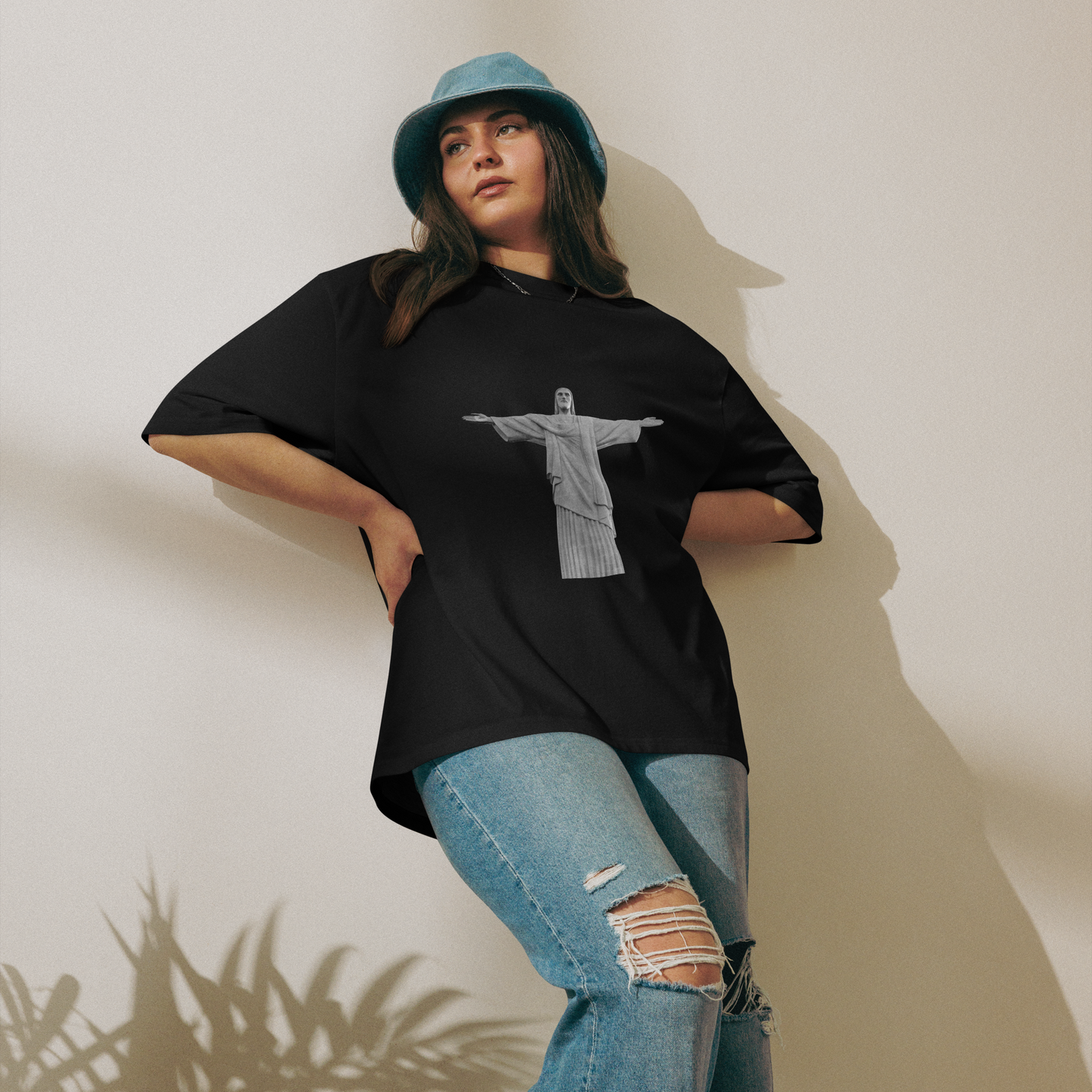 Christ the Redeemer Oversized Heavyweight T-shirt